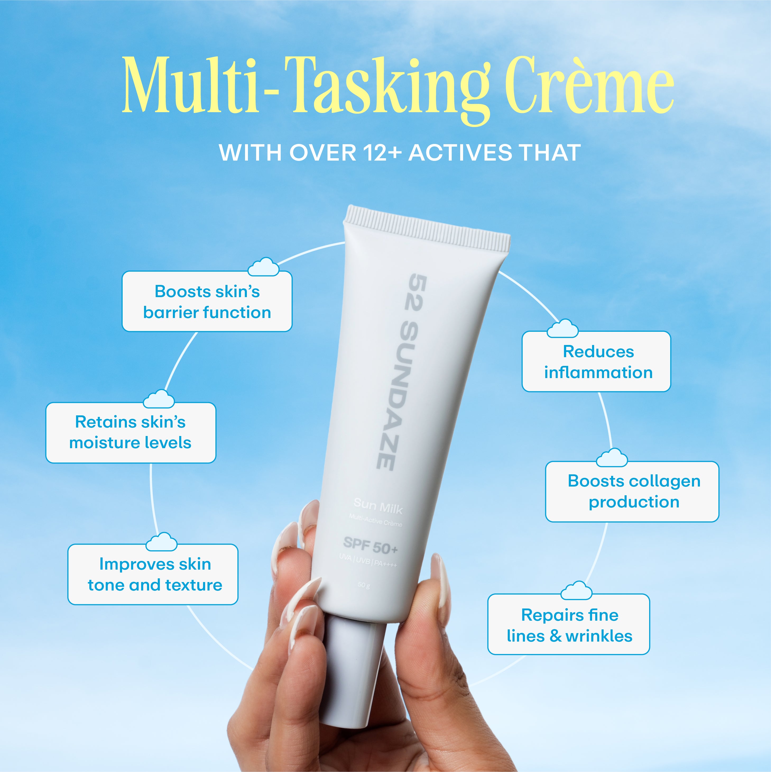 SPF 50 Sun Milk - Multi Active Crème - 52 Sundaze